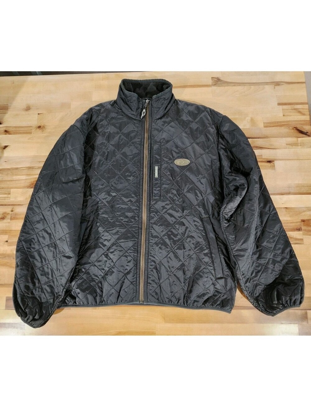 Drake Delta DW1071 Mens Fleece Lined Quilted Jacket Grey/Black Magnattach